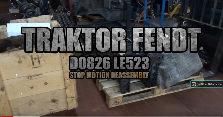 Motorenistandsetzung, Stop Motion Engine Reassembly TRAKTOR FENDT D0826 LE523